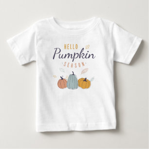 T-shirt Pour Bébé Saison Citrouille Hello