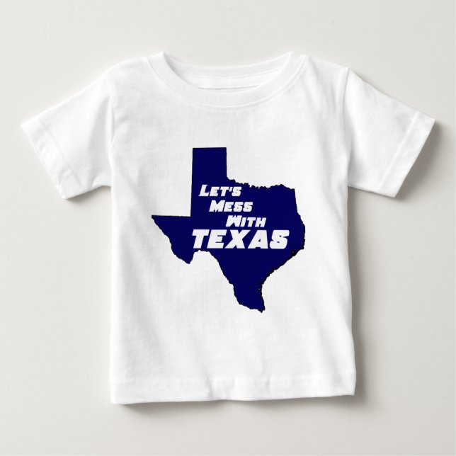 T-shirt Pour Bébé Salissons avec le bleu du Texas (Devant)