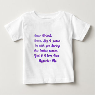 T-shirt Pour Bébé Salutation de la saison festive "Cher ami"