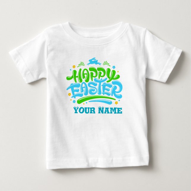 T-shirt Pour Bébé Salutations de la fête de PâquesT-Shirt (Devant)