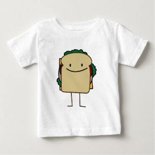 T-shirt Pour Bébé Sandwich de sourire heureux - classique