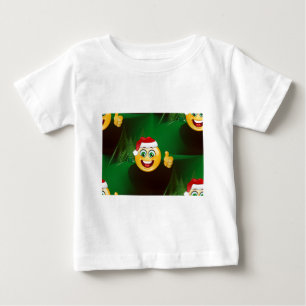 T-shirt Pour Bébé santa claus emojis