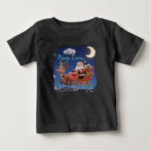 Santa Rudolph Christmas Baby Jersey Tee