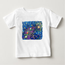 T-shirt Pour Bébé Sapin de Noël Cosmique