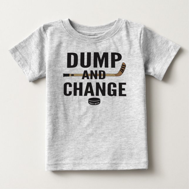 T-shirt Pour Bébé Sauter et changer Hockey Baby (Devant)