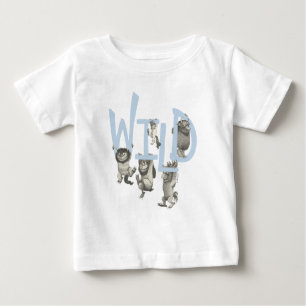 T-shirt Pour Bébé SAUVAGE   Wild Things et Max - Bleu