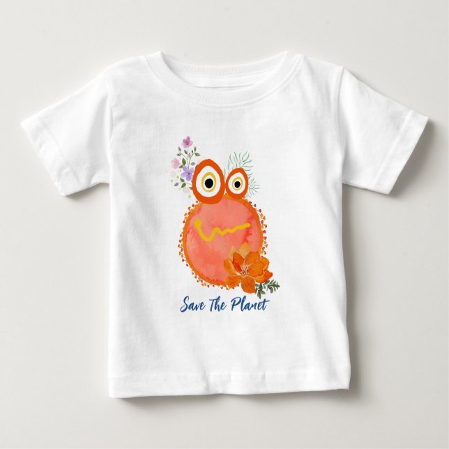 T-shirt Pour Bébé Sauver La Planète (Devant)