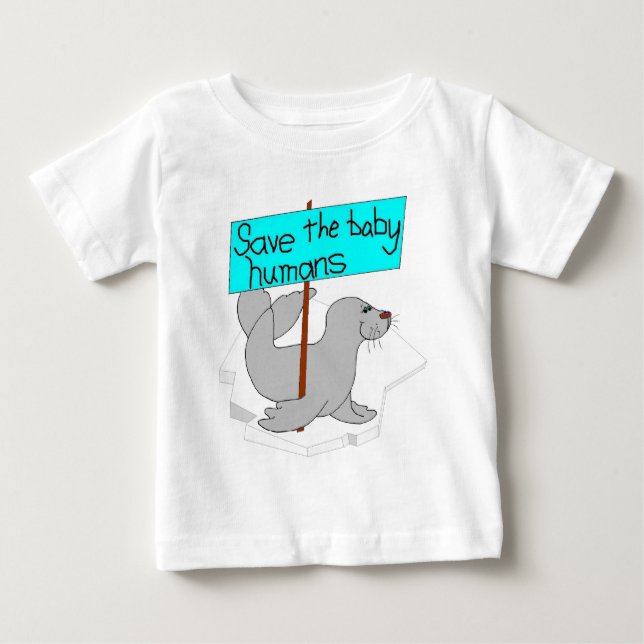 T-shirt Pour Bébé Sauvez la chemise de bébé d'humains de bébé (Devant)