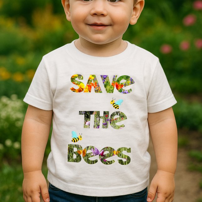 T-shirt Pour Bébé Sauvez les abeilles (anglais) (Créateur téléchargé)