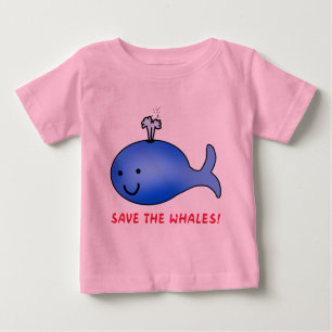T-shirt Pour Bébé Sauvez les baleines !