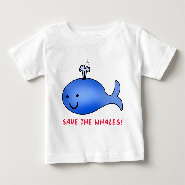 T-shirt Pour Bébé Sauvez les baleines ! (Devant)