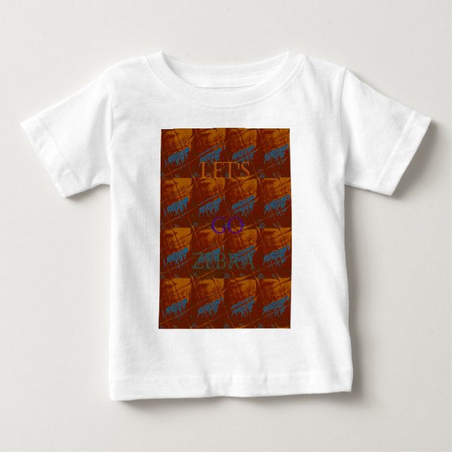 T-shirt Pour Bébé Savannah Safari Lets Go Zebra Hakuna Matata mot (Devant)