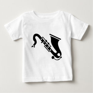 T-shirt Pour Bébé Saxophone - Noir