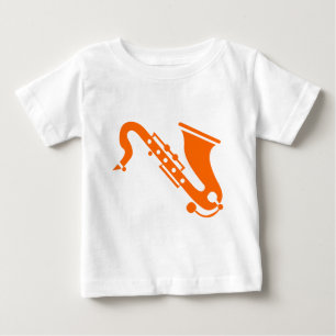 T-shirt Pour Bébé Saxophone - Orange