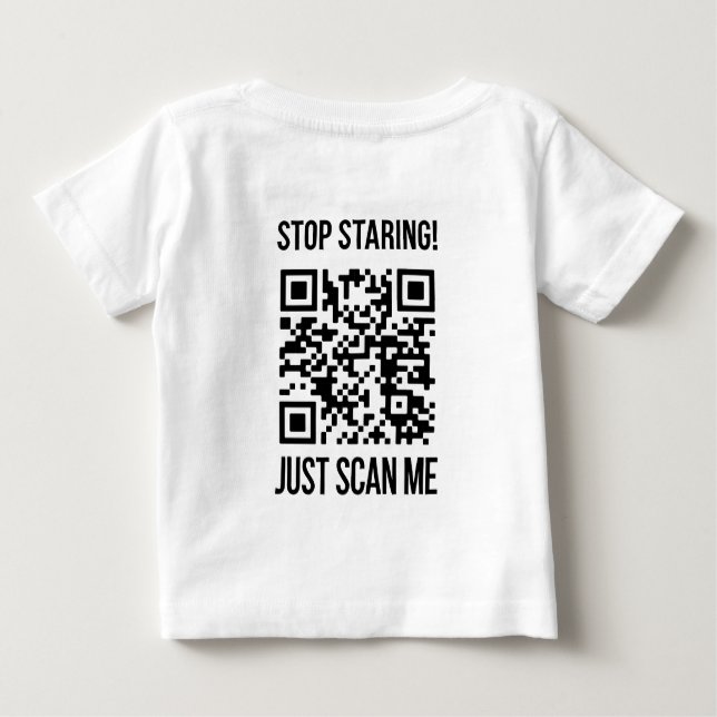 T-shirt Pour Bébé Scan Me QR Code : Créez votre avenir (Dos)