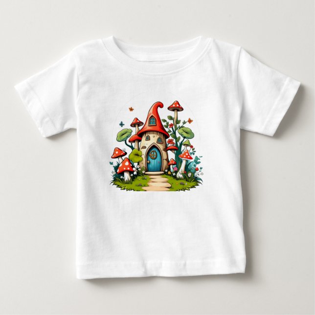 T-shirt Pour Bébé Scène de jardin lunaire (Devant)