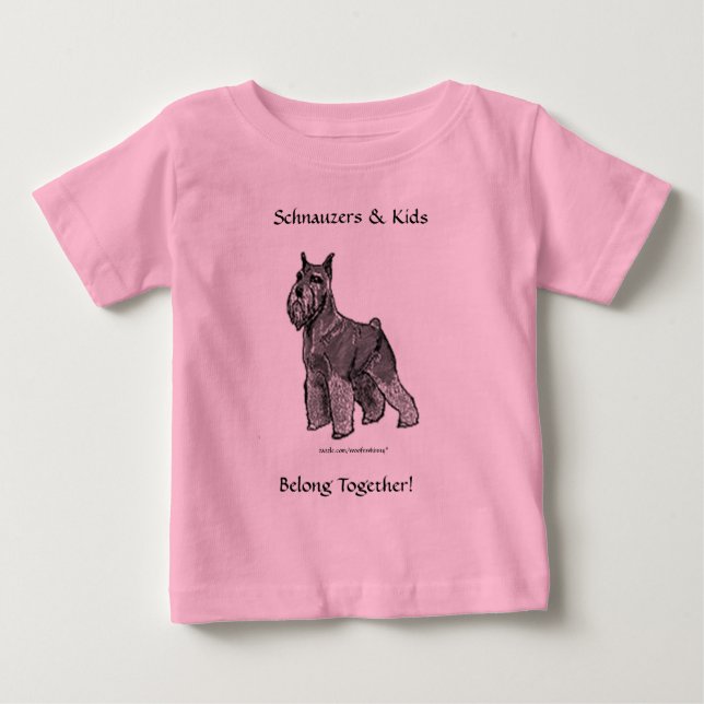 T-shirt Pour Bébé Schnauzers & Kids Belong Together ! Infant (Devant)