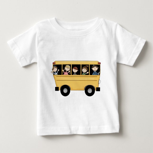 T-shirt Pour Bébé School Bus (Devant)