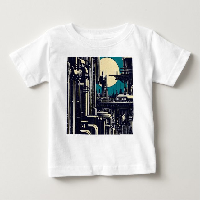 T-shirt Pour Bébé Sciage urbain futuriste SF 2 (Devant)