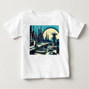 T-shirt Pour Bébé Sciage urbain futuriste SF 3