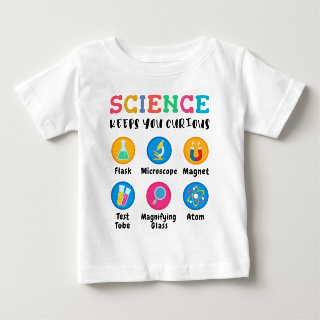 T-shirt Pour Bébé Science keeps you curious (Devant)