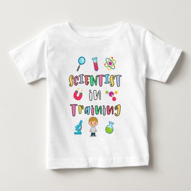 T-shirt Pour Bébé Scientist in Training for Young Scientists (Devant)