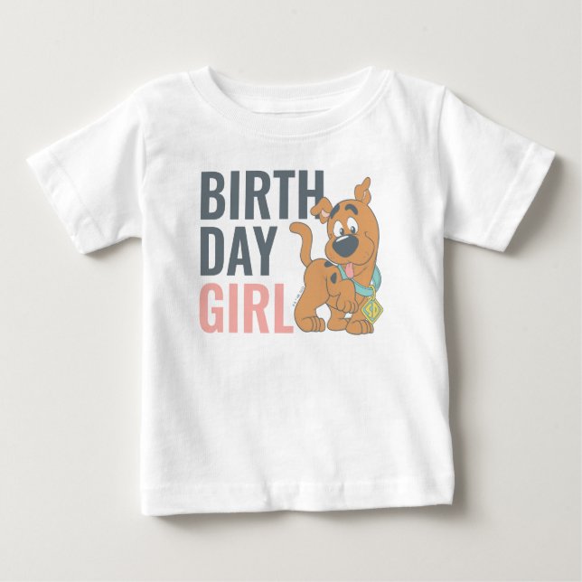 T-shirt Pour Bébé Scooby-Doo 1ère fille d'anniversaire (Devant)