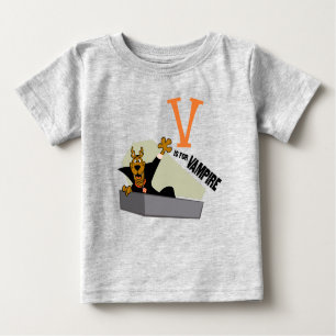 T-shirt Pour Bébé Scooby-Doo   V est pour Vampire
