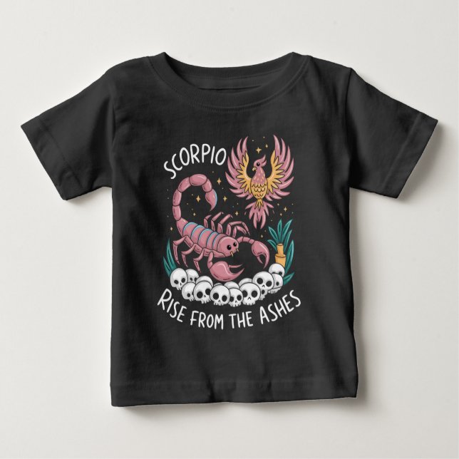 T-shirt Pour Bébé Scorpio Rising : Phoenix du Zodiaque (Devant)