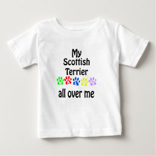 T-shirt Pour Bébé Scottish Terrier Walks Design