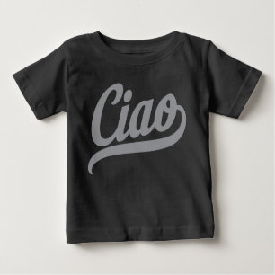 T-shirt Pour Bébé Script Ciao (Gris)