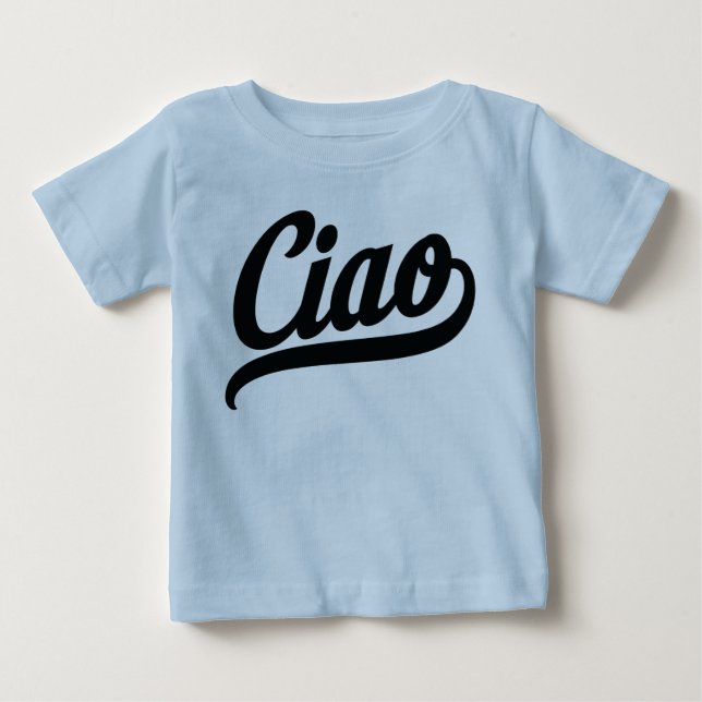 T-shirt Pour Bébé Script Ciao (noir) (Devant)