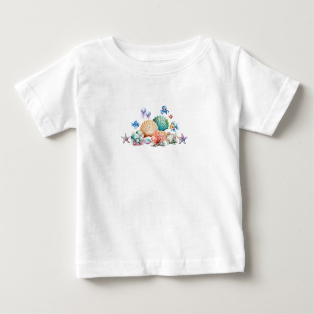 T-shirt Pour Bébé Sea Babies (Devant)