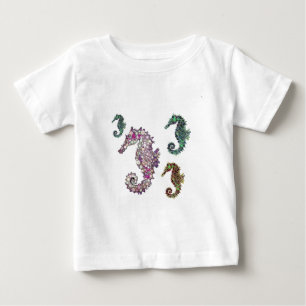 T-shirt Pour Bébé Seahors Art par LeahG