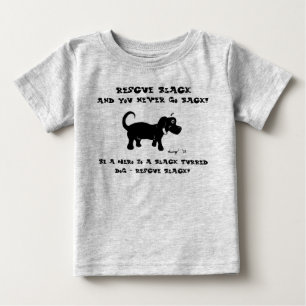 T-shirt Pour Bébé Secourir Chemises Chiens Noirs
