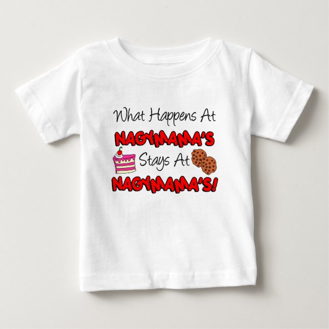 T-shirt Pour Bébé Séjour chez Nagymama's (Devant)