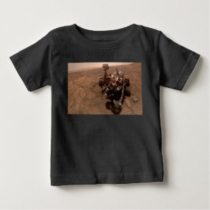T-shirt Pour Bébé Selfie de Mars Curiosity paysage martien rouge