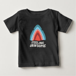 T-shirt Pour Bébé Sentez Jawsome Requin amusant Puns d'été