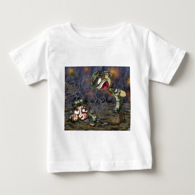 T-shirt Pour Bébé Sergent instructeur (Devant)