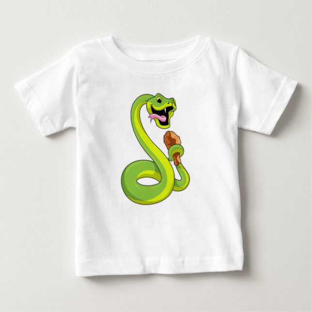 T-shirt Pour Bébé Serpent au poulet (Devant)