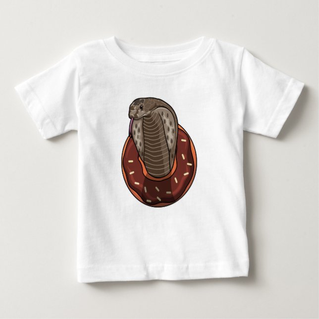 T-shirt Pour Bébé Serpent avec beigne (Devant)