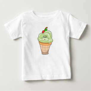 T-shirt Pour Bébé Serpent avec cône crème glacée & cerise