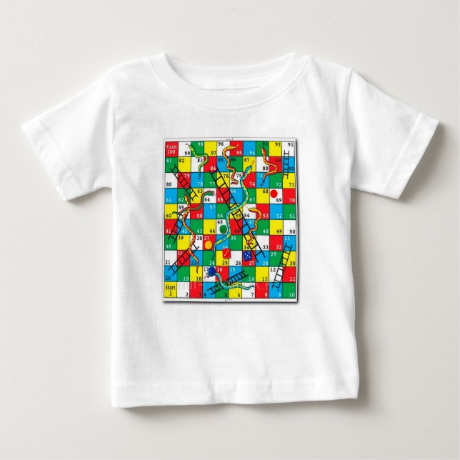 T-shirt Pour Bébé serpent et échelle (Devant)