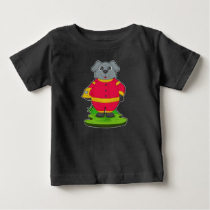 T-shirt Pour Bébé Service des pompiers de chien