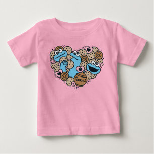 T-shirt Pour Bébé Sésame Sésame   Coeur de gribouillis de caniche Mo
