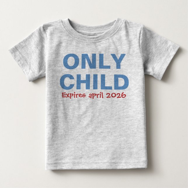 T-shirt Pour Bébé Seul Enfant Expirant Funny Blue Big Brother Toddle (Devant)