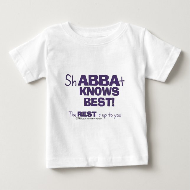 T-shirt Pour Bébé ShABBAt Abba connaît le mieux (Devant)