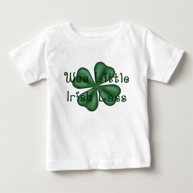 T-shirt Pour Bébé Shamrock irlandais petit de jeune fille de KRW (Devant)
