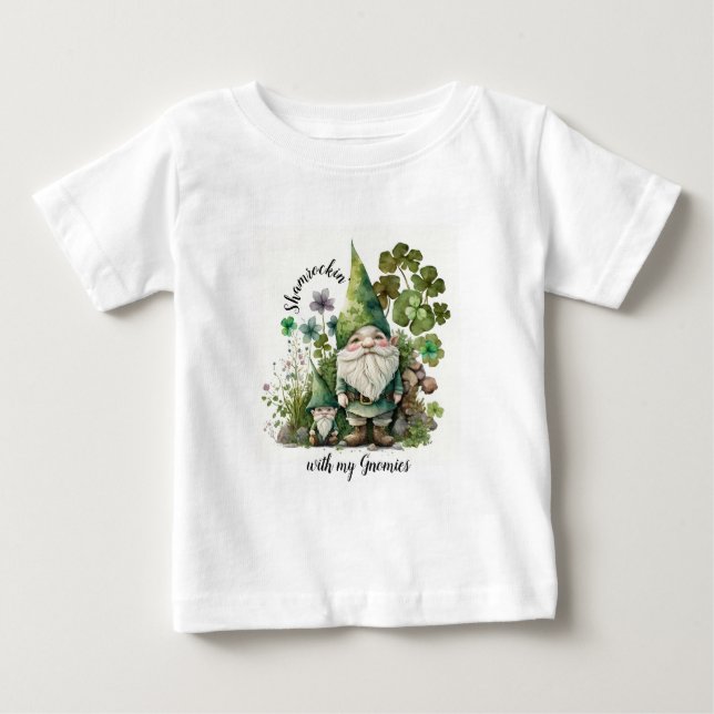 T-shirt Pour Bébé Shamrockin' avec My Gnomies (Devant)