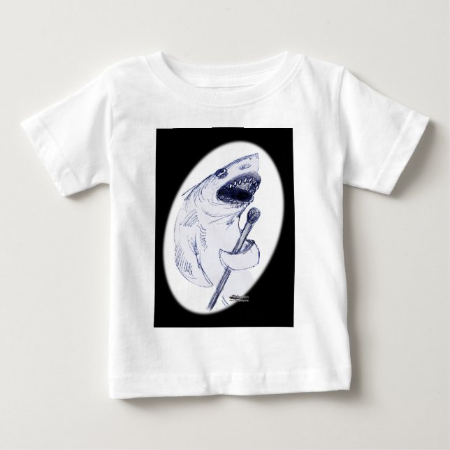 T-shirt Pour Bébé Sharkey Finatra (Devant)